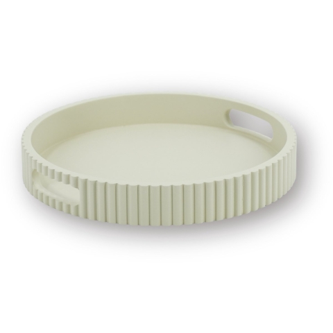 House Vitamin Tray/plateau round mdf sand 25.5x4x25.5cm