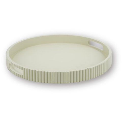 House Vitamin Tray/plateau round mdf sand 35x35x4cm