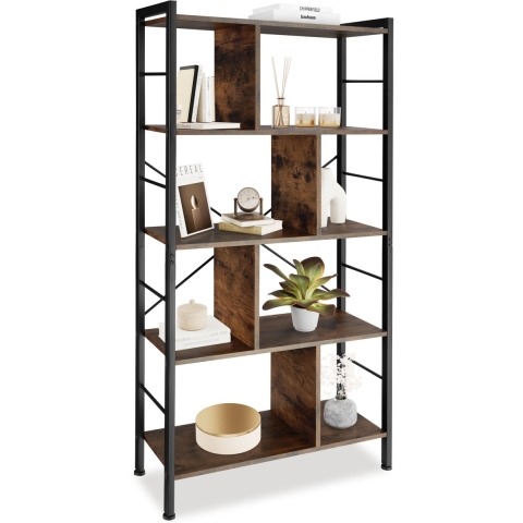 tectake - wandkast opbergmeubel - Charleston - industrieel donkerbruin - 404545