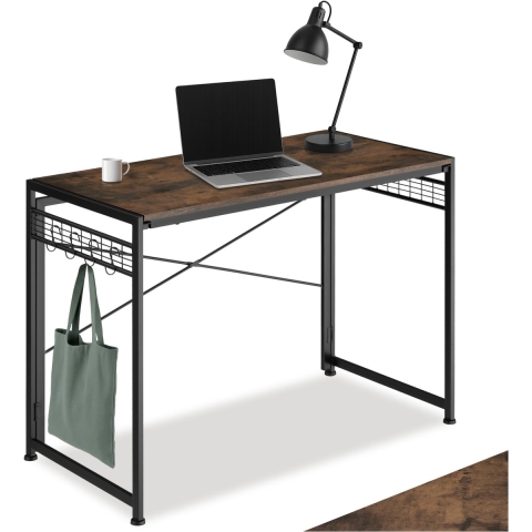 tectake® - Bureau Paterson inklapbaar 102x51x77cm - donkerbruin - 404660