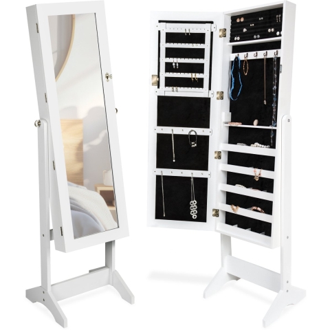 tectake® - Vitrinekast - wit - MDF - 400764