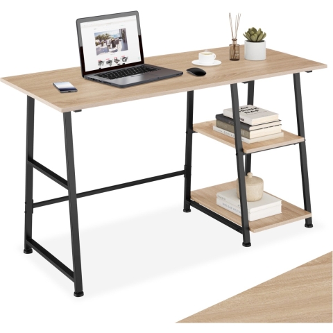 tectake® - Bureau Paisley 120x50x73,5cm - indrustrieel - lichtbruin - 404697