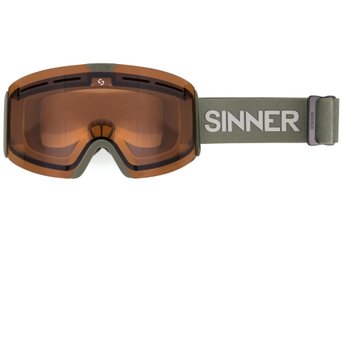Sinner ARC TRANS+ Lens Skibril - Mat Mosgroen/Oranje