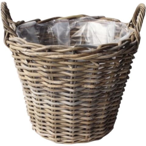 Mand Rotan Antique Grey D40H30 cm Van der Leeden - Van der leeden