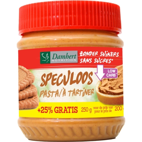 3x Damhert Speculoos Pasta Suikervrij 200 gr