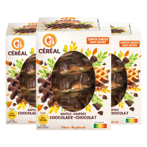 3x Céréal Wafels Chocolade 5 stuks