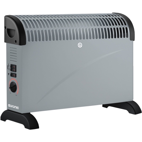 Auronic Elektrische Convectorkachel - 750/1250/2000 Watt - Met Ventilator - Verwarming - Ventilatorkachel - Grijs