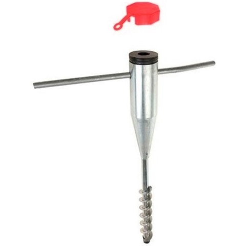 Droogmolenhouder/droogmolenboor - zilver - metaal - H58 cm -