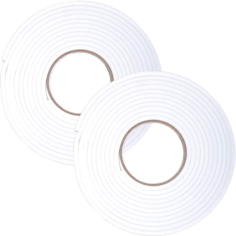6x Tochtstrips vochtbestendig zelfklevend wit 5 meter -