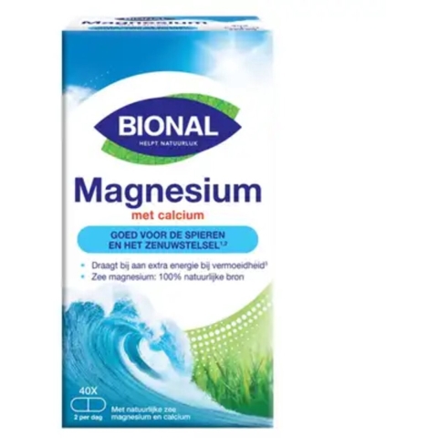 2x Bional Natuurlijk Zee Magnesium met Calcium 40 capsules