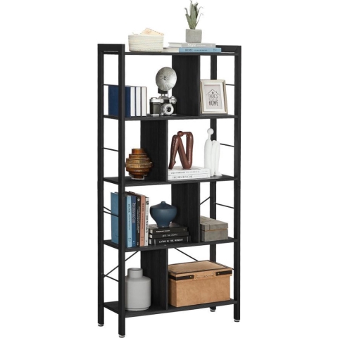 MAZAZU Boekenkast industrieel – – 154,5 cm hoog