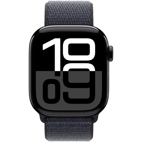 Apple Watch 10 42mm GPS Alu Sport - Loop diamantzwart/inkt