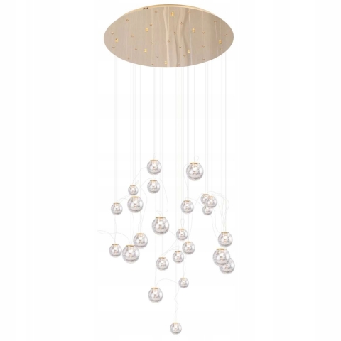 Maxlight Zoe - hanglamp - Ø 80 x 180 cm - 24 x 1,5W LED incl. - chroom