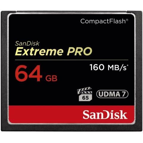 SanDisk Extreme PRO - CompactFlash kaart 64 GB - 160 MB/s leessnelheid