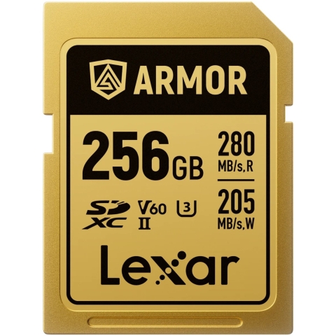 Lexar SDXC Pro Gold Series ARMOR UHS-II 256GB V60 IP68 SS |  | 0843367138579