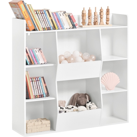 SoBuy KMB55-W Kinderboekenkast - MDF - 106 x 30 x 104 cm - Wit