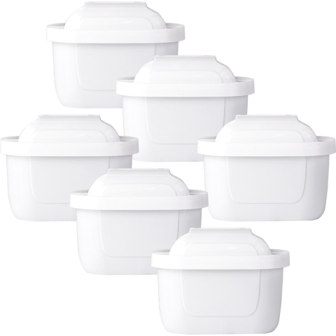 Saaf Filterpatronen geschikt voor Brita - 6 Stuks - Waterfilter - Filter voor o.a. Maxtra - Wit