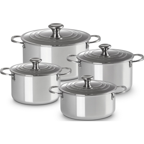 Le Creuset Rvs 4-delige Set Kookpan 18/20/24cm + Kookpan |  | 0630870189965