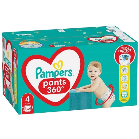 Pampers Active Baby Luierbroekjes Maat 4 (9-15kg) 108 stuks