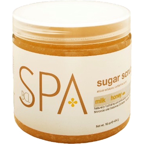 BCL SPA Sugar Scrub 454gr Milk + Honey w/ White Chocolate