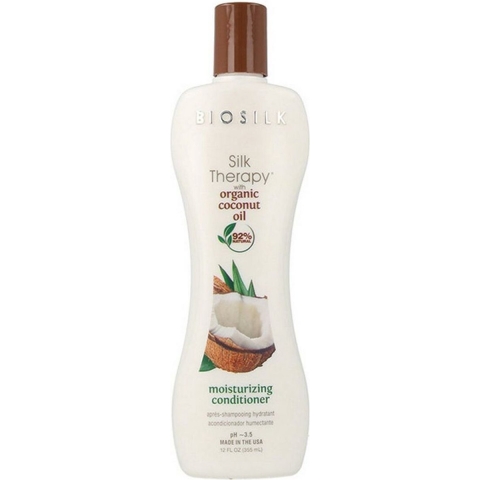 BioSilk Silk Therapy Organic Coconut Oil Moisturizing Conditioner 355ml