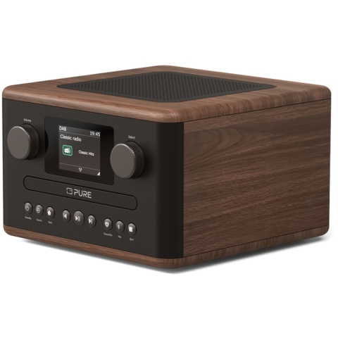 Pure Classic C-D4 bruin tafel radio met Cd speler ingebouwd