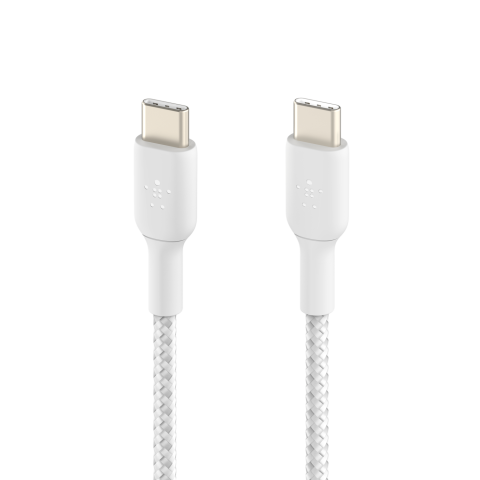Belkin 240w Usb‑c Naar Oplaadkabel – Gevlochten Pcr (usb 2.0 3m Wit)