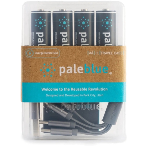 PALEBLUE Pale Blue 4x AA Li-Ion Rechargeable Battery USB-C 1700mAh