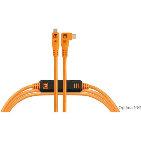 TETHERTOOLS Tether Tools TetherPro Optima 10G USB-C 4.6m Straight To Right Orange
