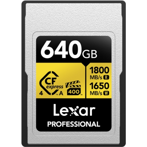 Lexar 640GB CFexpress PRO Type A Gold 4.0 Series R1800/W1650MB/s - VPG400