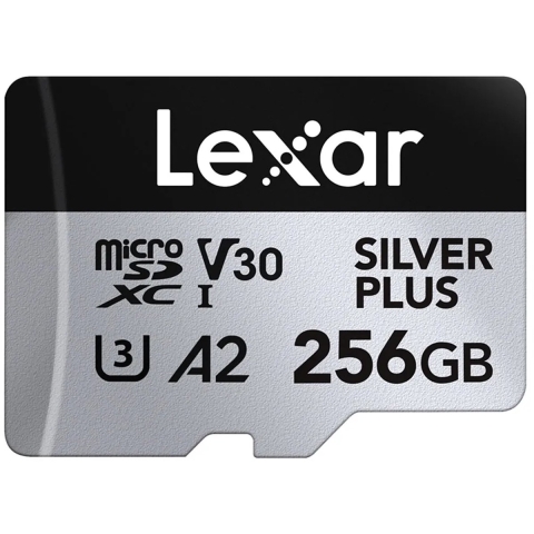 Lexar 256GB microSDXC Silver Plus UHS-I V30 205Mbs