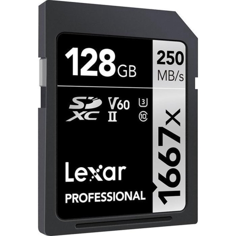 Lexar 128GB SDXC Pro Silver Series UHS-II 1667x V60
