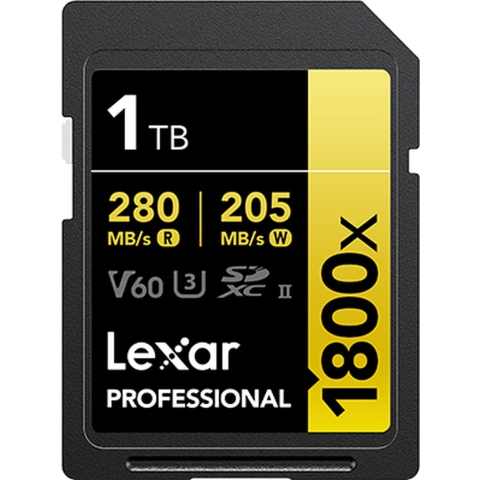 Lexar 1TB SDXC Professional UHS-II 1800x V60 Gold Series