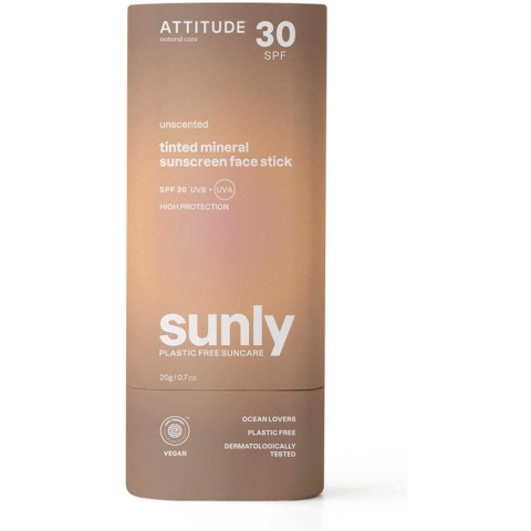 Attitude Sunly Tinted Mineral Sunscreen Face Stick SPF 30 | 20 g