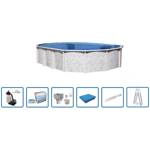 Interline  Zwembad Diana ovaal 8,50x4,90m Deluxe pakket - Interline