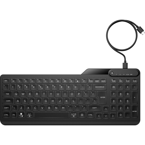 HP 400 backlit bedraad toetsenbord Zwart Qwerty Nederlands