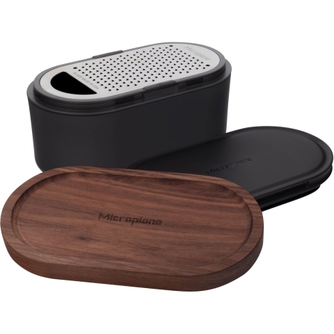 Microplane Container Rasp 'Antraciet Walnoot'