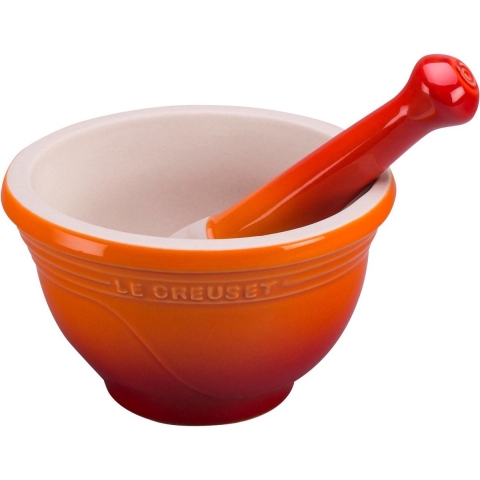 Le Creuset Vijzel & stamper 0,3L 'Oranjerood'