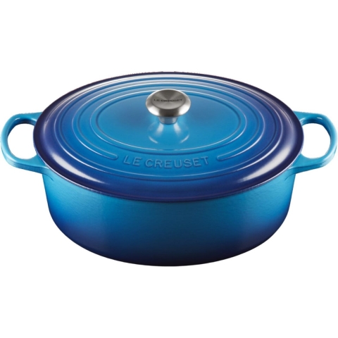 Le Creuset Braadpan Ovaal Signature 'Azure' Ø33cm / 7.5L
