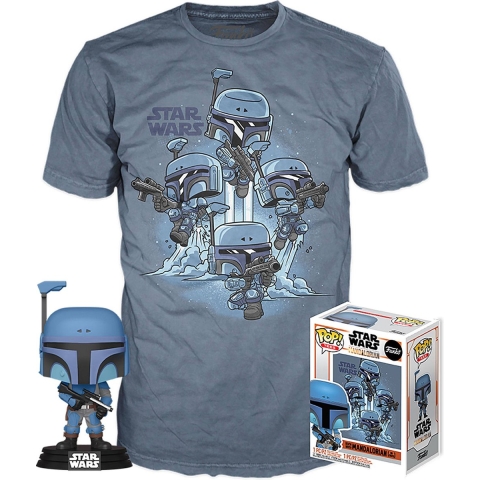 Beeldje Funko POP & T-shirt Star Wars Mandalorian L