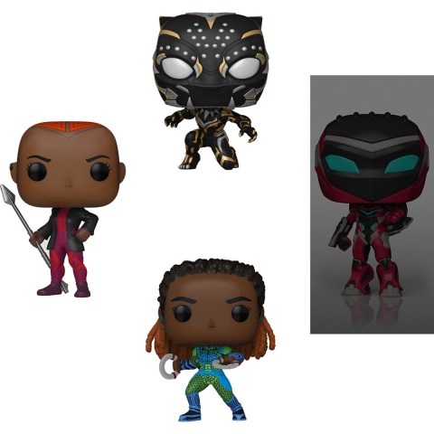 Beeldje Funko Pop Marvel Black Panther Wakanda Forever Exclusive (x4)