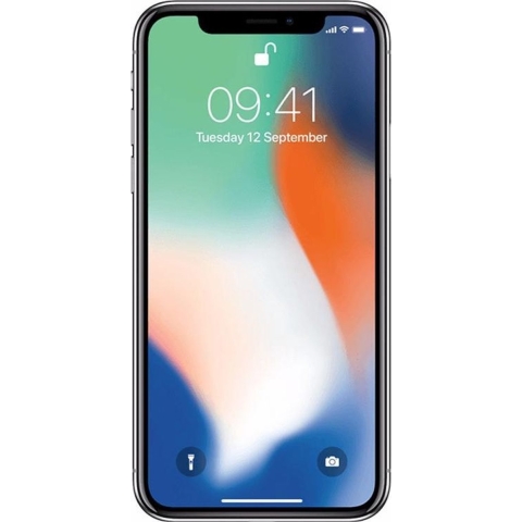 Refurbished iPhone X 64Gb. Zilver. Lichte gebruikssporen. NO FACE ID