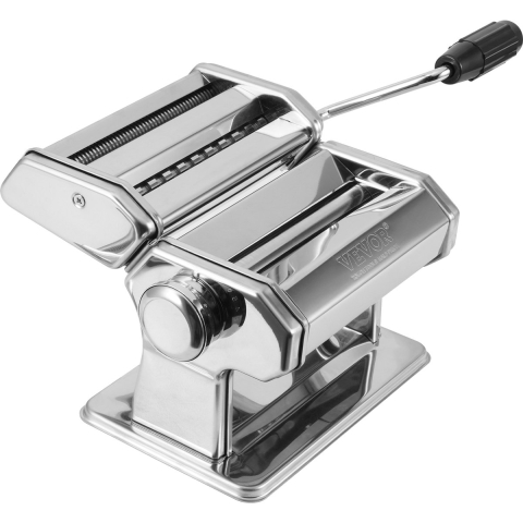 VEVOR Handmatige pastamachine, 9 niveaus 0,3-3 mm Verstelbare pastamachine Pastamachine voor lasagne, ravioli, spaghetti, tagliatelle, corrosiebestendige pastasnijder van roestvrij staal