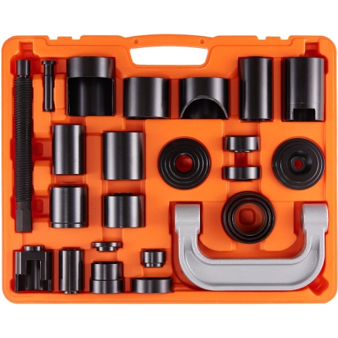VEVOR 25-delige kogelgewrichttrekker, kogelgewricht-extractorset, 520 x 430 x 90 mm, universele kogelgewricht-uitpersset, koolstofstalen autogereedschapsset met koffer, kogelgewrichttrekker