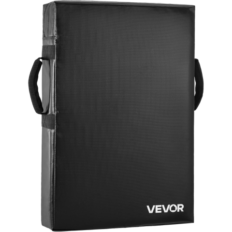 VEVOR Soccer Blocking Dummy Blocking Pads (600 x 405 x 120 mm), Kick Shield Pad met handvatten, Tackelende dummies van hoogwaardig spons, Trainingsuitrusting voor basketbal, hockey, lacrosse, zwart, 1 verpakking.