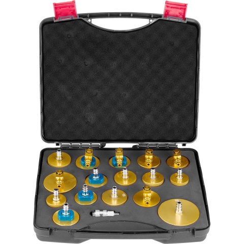 VEVOR Brake Master Bleeder Set 17-delige professionele remontluchtingsadapterset met complete set en handvat, duurzame remontluchtingsadapter voor het bijvullen van remvloeistof