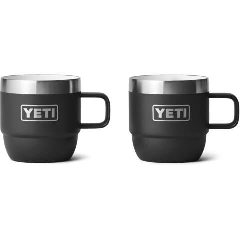 Yeti Rambler Stackable Mugs 6oz, Black, stapelbare thermosmokken, 177 ml