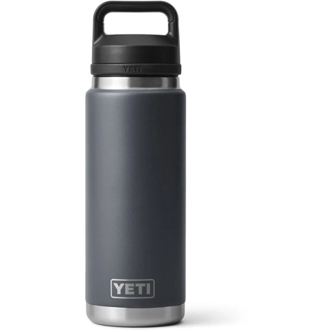 Yeti Rambler Bottle 26oz Chug Cap, Charcoal Grey, thermosfles met drinkdop, 769 ml