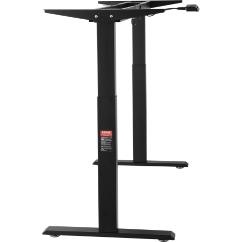 VEVOR Dual Motor Bureauframe, Verstelbare hoogte van 70-117 cm en lengte van 110-178 cm, Elektrisch bureauframe, Ergonomische DIY-werkstationbasis (alleen zwart frame)
