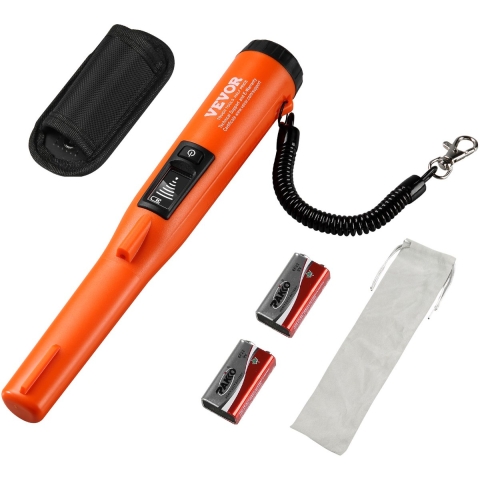 VEVOR Metaaldetector Pinpointer IP68 Volledig waterdichte metaaldetector 3 standen Propointer Schattenjacht met LCD/Geluid/Trilling/Geluid + Trilling 9V batterij & fluwelen tas inbegrepen